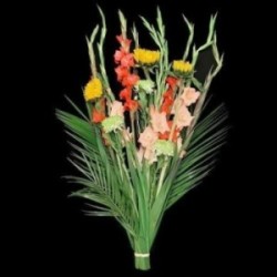 BOUQUET PROMOTION 19 GLAIEULS COMPOSE DE 10 GLAIEULS VARIES + 3 TOURNESOL + 3 PING PONG + 3 PHOENIX