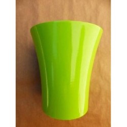 VASE CERAMIQUE VERT EVASE DIAM 14 HAUT 16 CM