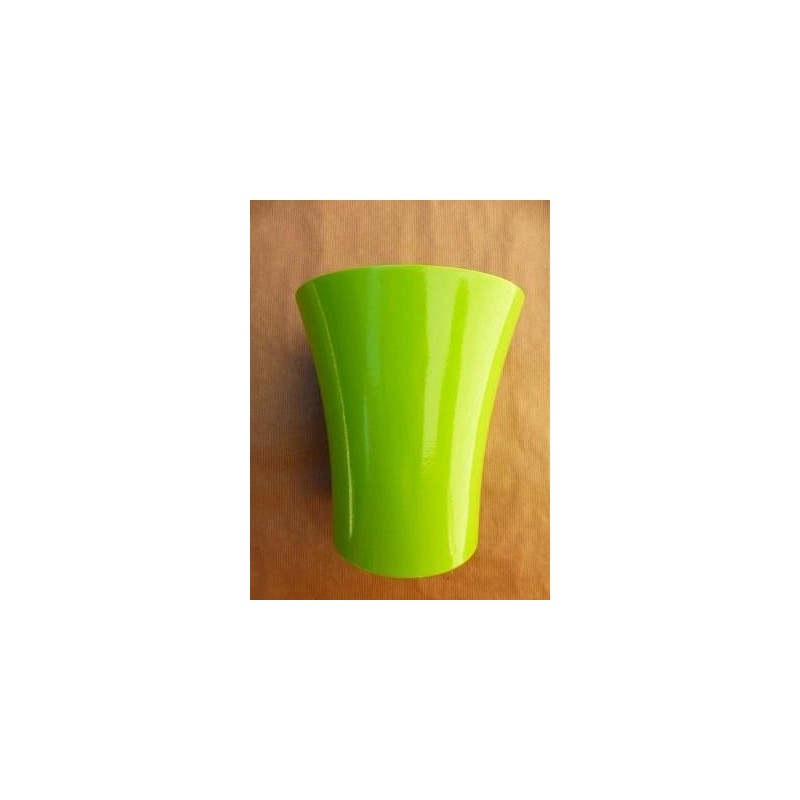 VASE CERAMIQUE VERT EVASE DIAM 14 HAUT 16 CM