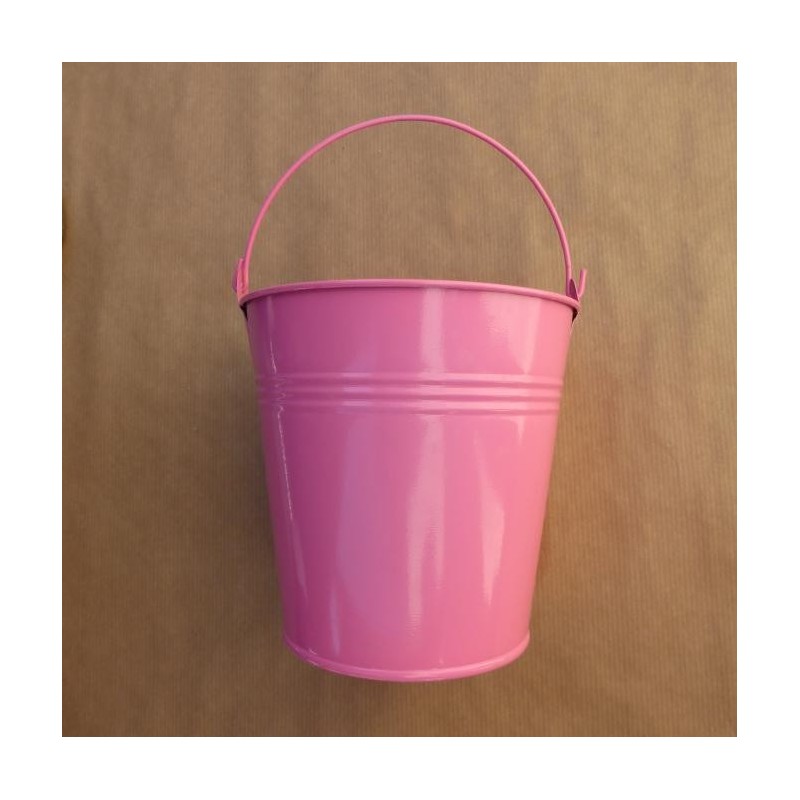 SEAU ZINC ROSE DIAM 13 HAUT 13