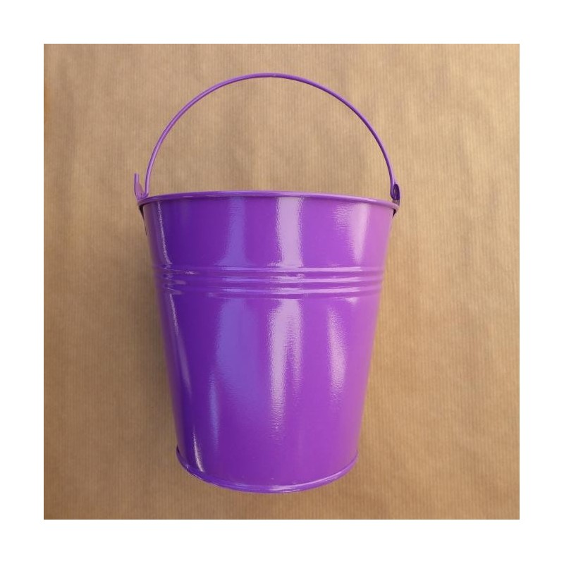 SEAU ZINC VIOLET DIAM 13 HAUT 13