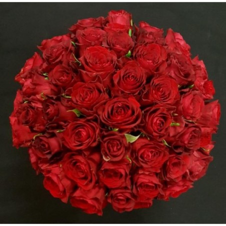 SARA BOUQUET DE 50 ROSES ROUGES GB 50 CM