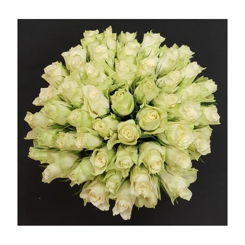 SALOME BOUQUET DE 50 ROSES BLANCHES GB 50 CM