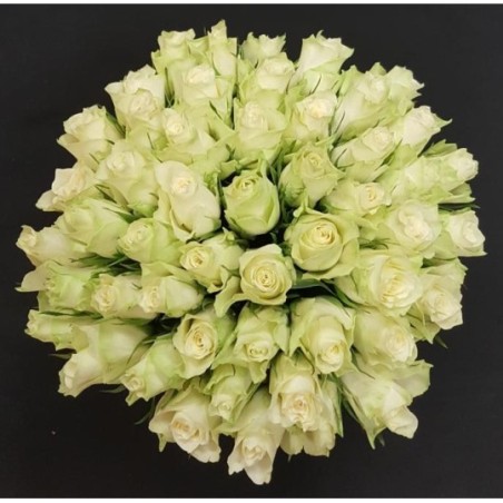 SALOME BOUQUET DE 50 ROSES BLANCHES GB 50 CM