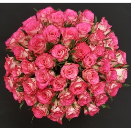 MAYA BOUQUET DE 50 ROSES CREMES/ROSES GB 50 CM MAYA BOUQUET DE 50 ROSES CREMES/ROSES GB 50 CM