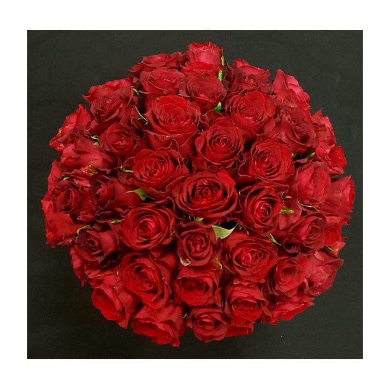 SARA BOUQUET DE 50 ROSES ROUGES GB 50 CM